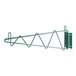 A green Regency metal wall-mount bracket with two hooks.