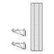 A black rectangular wire shelf with two brackets.