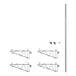 A drawing of a Regency stainless steel wall-mounted shelf post with single brackets.