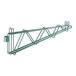 A green metal Regency double cantilever bracket for a wire shelf.