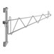 A Regency stainless steel wall-mount shelf post with a single bracket.