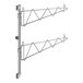 A pair of Regency stainless steel brackets with hooks.