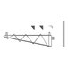 A Regency stainless steel wall-mount shelf post with double brackets.
