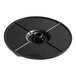 A black circular AvaMix discharge plate with a hole.