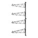 A black metal Regency wall-mount shelf post with single brackets.