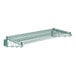 A Regency wall-mount wire shelf with a green metal frame.