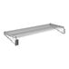 A Regency chrome wire shelf with metal brackets.