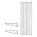 A Regency chrome wall-mount wire shelf with two shelves.