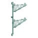 A green Regency metal wall shelf with double brackets.