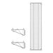 A Regency stainless steel wall-mount wire shelf with brackets.