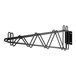 A black metal Regency wall-mount double bracket with two hooks.