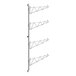 A metal rack with Regency chrome wall-mount shelf posts and single brackets.