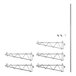 A diagram of a Regency stainless steel wall-mounted wire shelf post with double brackets.