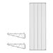A Regency stainless steel wall-mount wire shelf with two shelves.