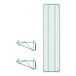 A green Regency wall-mount wire shelf with brackets.