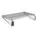 A Regency chrome wire shelf with brackets.