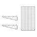 A Regency chrome wire shelf with two brackets.