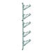 A green metal Regency wall-mount shelf post with double brackets for wire shelves.