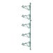 A green metal Regency shelf post with double brackets.