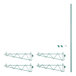 A diagram of green Regency shelf brackets.