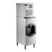 An Avantco stainless steel modular nugget ice machine with a water dispenser.