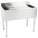 An Eagle Group underbar cocktail and ice bin with a stainless steel tray.