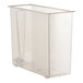 A clear plastic container with a metal handle for a Bunn iced tea brewer.