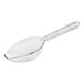 A clear plastic Visions ice scoop with a handle.