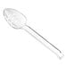 A Visions clear plastic slotted serving spoon.