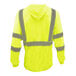 A Cordova hi-vis lime yellow long sleeve safety shirt with reflective tape.