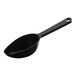 A black plastic Visions ice scoop with a handle.