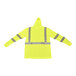 A Cordova hi-vis lime safety shirt with reflective tape.