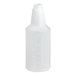 A white plastic bottle with a white cap.