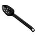 A black plastic slotted serving spoon.