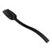 A black plastic spoon with a long curved handle.