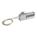 A silver metal Robertshaw oven igniter with a cord.