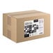 A large cardboard box labeled as containing 10 pounds of Adourne coarse black sanding sugar.