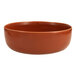 A brown bowl with a white background.