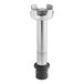 A stainless steel and black metal AvaMix heavy-duty blending shaft.