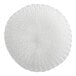 A white circle with a spiral pattern.