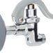 A chrome T&S squeeze valve body for a pre-rinse faucet.