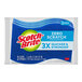 A package of 3 blue 3M Scotch-Brite Zero Scratch Scrub Sponges.