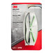 3M Scratch-resistant anti-fog safety glasses with green and black frame and clear lenses in a clear case.