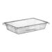 A clear polycarbonate food storage box with a clear lid.