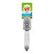 A 3M Scotch-Brite Soap Dispensing Dish Wand brush with a white and grey plastic handle and a silver button.