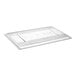 A white rectangular Choice food storage box lid with clear polycarbonate cover.