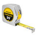 A Stanley PowerLock 25' tape measure with yellow and black text on a white background.