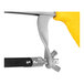 A yellow and black Stanley 10" adjustable hacksaw with a handle.
