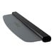A black and silver Pinnacolo rocking pizza cutter with a wood handle.