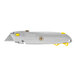 A close up of a Stanley Quick-Change Retractable Utility Knife with yellow handles.